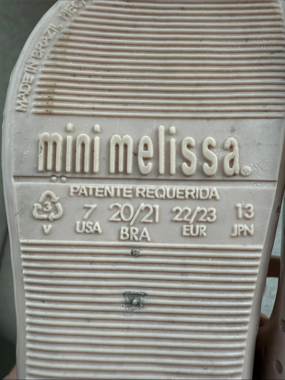 Mini Melissa Pink Pineapple Mary Janes toddler size 7